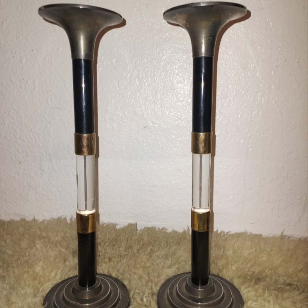Pair of candle holders